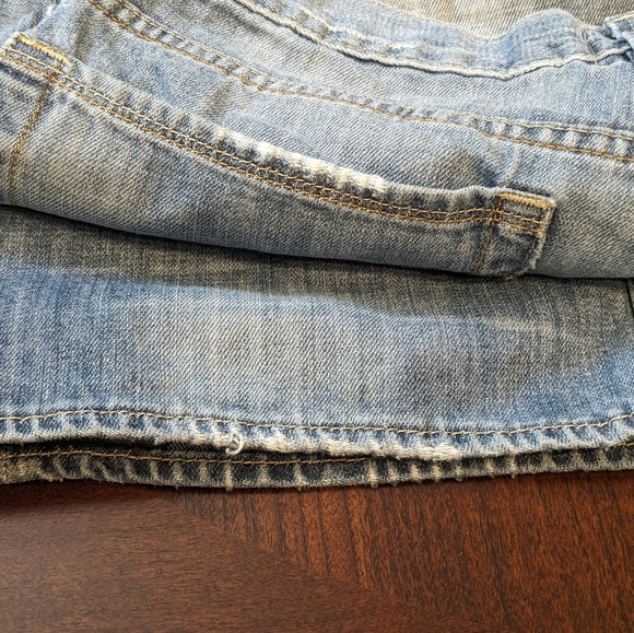 Rock & Republic 34x32 Blue Distressed Stone Cold Baggy Bootcut Denim - Picture 9 of 16